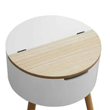 NNETM Floor Standing Organizer Lift-Top Storage Side Table