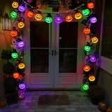 Multicolor Pumpkin Bead String Lights 200cm 10LED