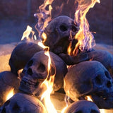 NNETM 6pcs Ceramic Human Skull Fire Logs -  Fire Pits & Fireplaces