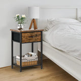 NNETM Versatile Bedside Table Organizer - Brown