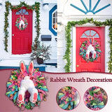 NNETM Classic Easter Bunny Wreath Door Decor