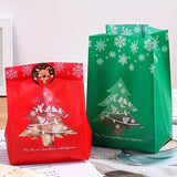 10-Pack Mixed Random Christmas Tree Gift Bags with Stickers