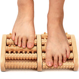 NNETM 1pc Wooden Foot Massager Roller for Plantar Fasciitis Relief(Brown)