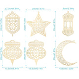 NNETM 6-Pack Ramadan Wooden Hanging Decorations