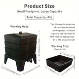 NNETM Worm Composting Bin 3-Tier Waste Converter
