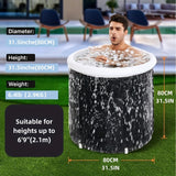 NNETM 1Pc Freestanding Ice Bath Tub for Fitness Recovery(Black)