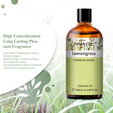 NNETM Lemongrass Essential Oil 100ml for Diffusers & Humidifiers