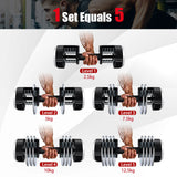 NNECW Adjustable Weight Bench with 12KG Adjustable Dumbbell Set