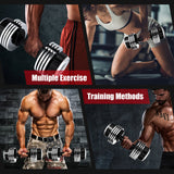 NNECW Adjustable Weight Bench with 12KG Adjustable Dumbbell Set