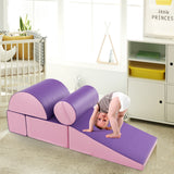 NNECW Kid Crawl Climb Foam Shapes Playset for Toddler - Purple