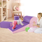 NNECW Kid Crawl Climb Foam Shapes Playset for Toddler - Purple