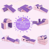 NNECW Kid Crawl Climb Foam Shapes Playset for Toddler - Purple
