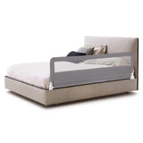 NNECW Foldable Mesh Bed Rail with Safety Straps for Toddlers-Grey