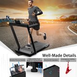 NNECW 3HP Electric Running Machine with LED Display &amp;amp; Workout APP for Home-White
