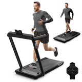 NNECW 3HP Electric Running Machine with LED Display &amp;amp; Workout APP for Home-White