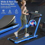 NNECW 3HP Electric Running Machine with LED Display &amp;amp; Workout APP for Home-Navy