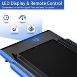NNECW 3HP Electric Running Machine with LED Display &amp;amp; Workout APP for Home-Navy