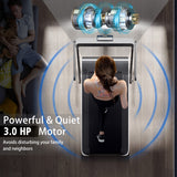 NNECW 3HP Electric Running Machine with LED Display &amp;amp; Workout APP for Home-Black