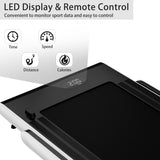 NNECW 3HP Electric Running Machine with LED Display &amp;amp; Workout APP for Home-Black