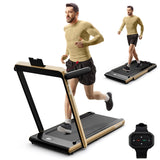 NNECW 3HP Electric Running Machine with LED Display &amp;amp; Workout APP for Home-Yellow