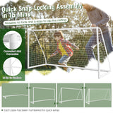NNECW All-Weather Soccer Goal with Strong PVC Frame for Kids