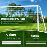 NNECW All-Weather Soccer Goal with Strong PVC Frame for Kids