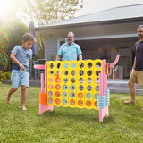 NNECW Oversized Jumbo 4-to-Score Game Set with Quick-release Lever-Pink