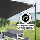 NNEDPE 3x3m Butterfly Steel Gazebo - Charcoal