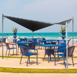 NNEDPE 3x3m Butterfly Steel Gazebo - Charcoal