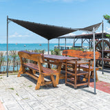 NNEDPE 3x3m Butterfly Steel Gazebo - Charcoal