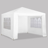 NNEDPE 3x3m Outdoor Party Wedding Event Gazebo Tent - White