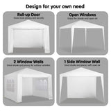 NNEDPE 3x3m Outdoor Party Wedding Event Gazebo Tent - White
