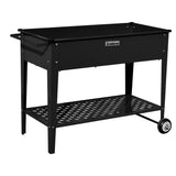 NNEDPE Garden Bed Raised 108.5 x 50.5 x 80cm Galvanized Steel  Black