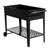 NNEDPE Garden Bed Raised 108.5 x 50.5 x 80cm Galvanized Steel  Black