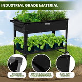 NNEDPE Garden Bed Raised 108.5 x 50.5 x 80cm Galvanized Steel  Black