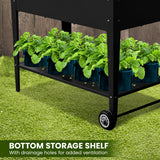 NNEDPE Garden Bed Raised 108.5 x 50.5 x 80cm Galvanized Steel  Black