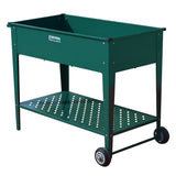 NNEDPE Garden Bed Cart Raised 108.5 x 50.5 x 80cm Steel - Green