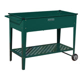 NNEDPE Garden Bed Cart Raised 108.5 x 50.5 x 80cm Steel - Green