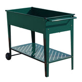 NNEDPE Garden Bed Cart Raised 108.5 x 50.5 x 80cm Steel - Green