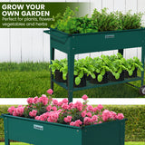NNEDPE Garden Bed Cart Raised 108.5 x 50.5 x 80cm Steel - Green