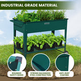 NNEDPE Garden Bed Cart Raised 108.5 x 50.5 x 80cm Steel - Green
