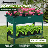 NNEDPE Garden Bed Cart Raised 108.5 x 50.5 x 80cm Steel - Green