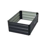 NNEDPE Garden Bed 80 x 60 x 30cm Galvanized Steel - Black
