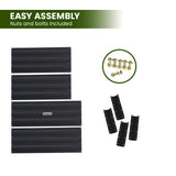 NNEDPE Garden Bed 80 x 60 x 30cm Galvanized Steel - Black