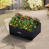 NNEDPE Garden Bed 80 x 60 x 30cm Galvanized Steel - Black