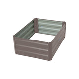 NNEDPE Garden Bed 80 x 60 x 30cm Galvanized Steel - Grey