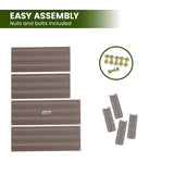 NNEDPE Garden Bed 80 x 60 x 30cm Galvanized Steel - Grey