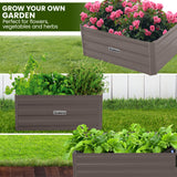 NNEDPE Garden Bed 80 x 60 x 30cm Galvanized Steel - Grey