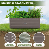 NNEDPE Garden Bed 80 x 60 x 30cm Galvanized Steel - Grey