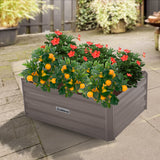 NNEDPE Garden Bed 80 x 60 x 30cm Galvanized Steel - Grey